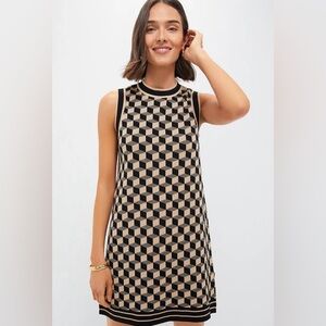 Tuckernuck Black and Tan Geometric Midi Dress